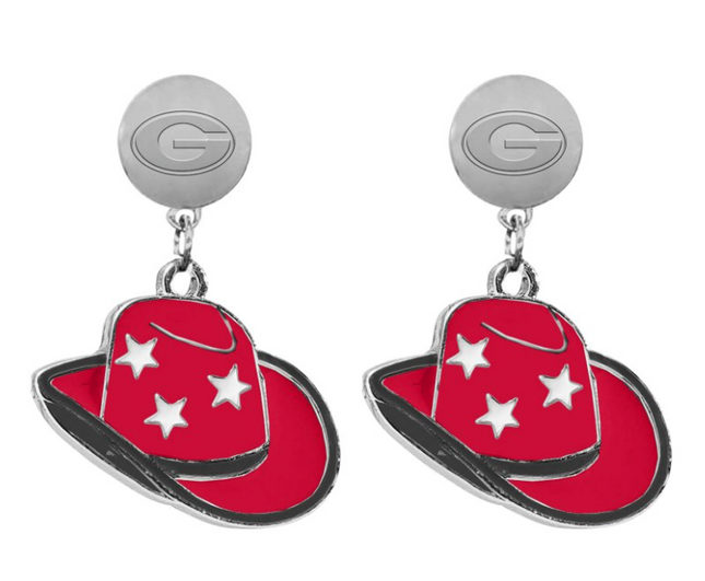 Georgia Bulldogs Stetson Earrings