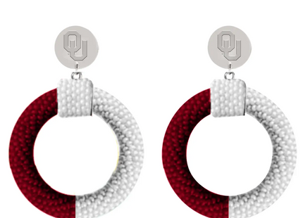 Oklahoma Sooners Skye Hand Beaded Earrings