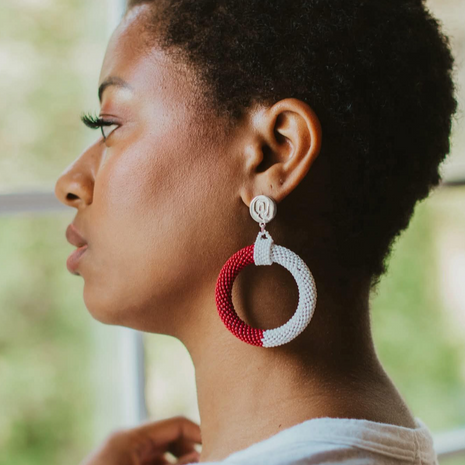Oklahoma Sooners Skye Hand Beaded Earrings