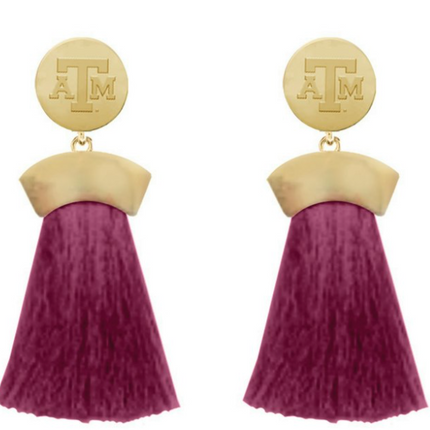 Texas A&M Ella Earrings Gold