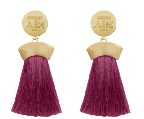 Texas A&M Ella Earrings Gold
