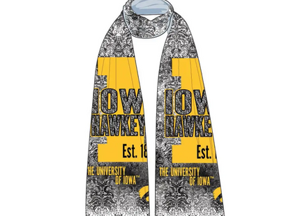 Iowa Hawkeyes Lace Print Scarf