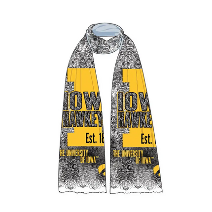 Iowa Hawkeyes Lace Print Scarf