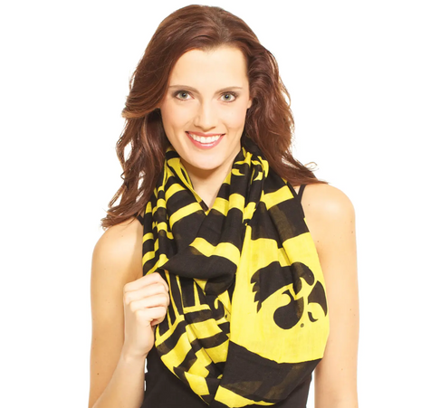 Iowa Hawkeyes Infinity Sheer Print Scarf
