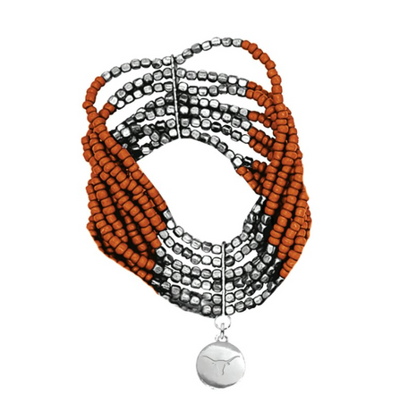 Texas Longhorns Hand Beaded Lenox Bracelet