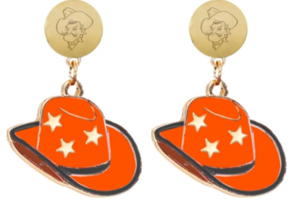 Oklahoma State Stetson Earrings