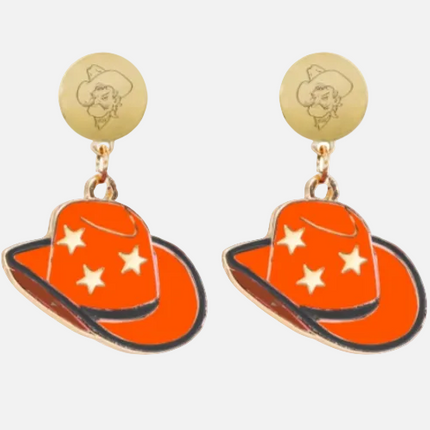 Oklahoma State Stetson Earrings