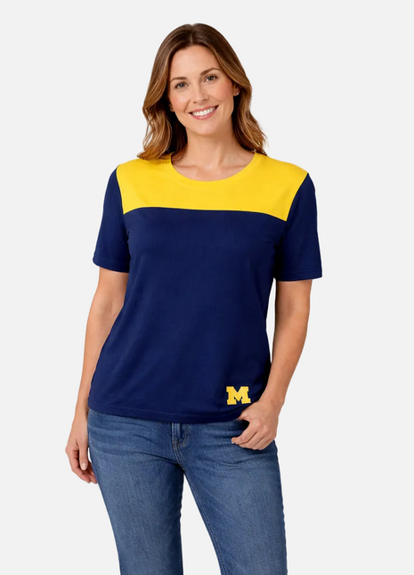 Michigan Wolverines Short Sleeve Sweater