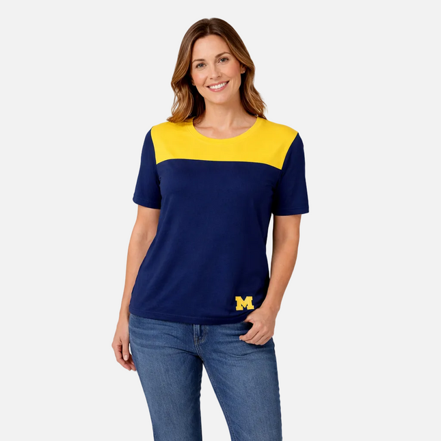 Michigan Wolverines Short Sleeve Sweater