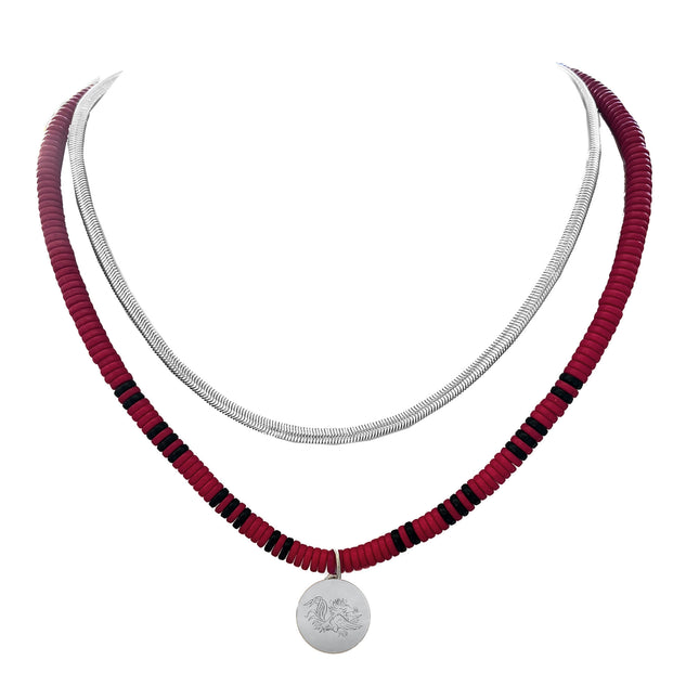 South Carolina Gamecocks Maeve Necklace Silver