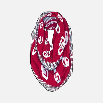 Oklahoma Sooners Animal Logo Print Infinity Scarf