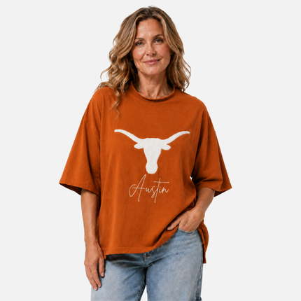Texas Longhorns Ash Lightweight Fleece Top