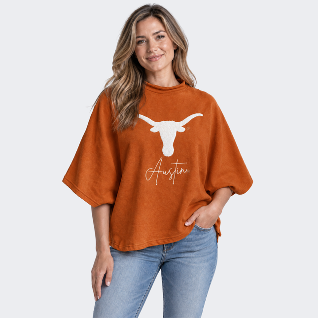 Texas Longhorns Ash Lightweight Fleece Top