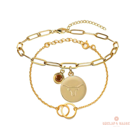 Texas Longhorns Jacaranda Bracelet Set