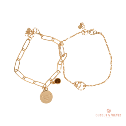 Texas Longhorns Jacaranda Bracelet Set