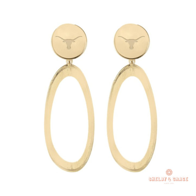 Texas Long Horns Millie Earrings