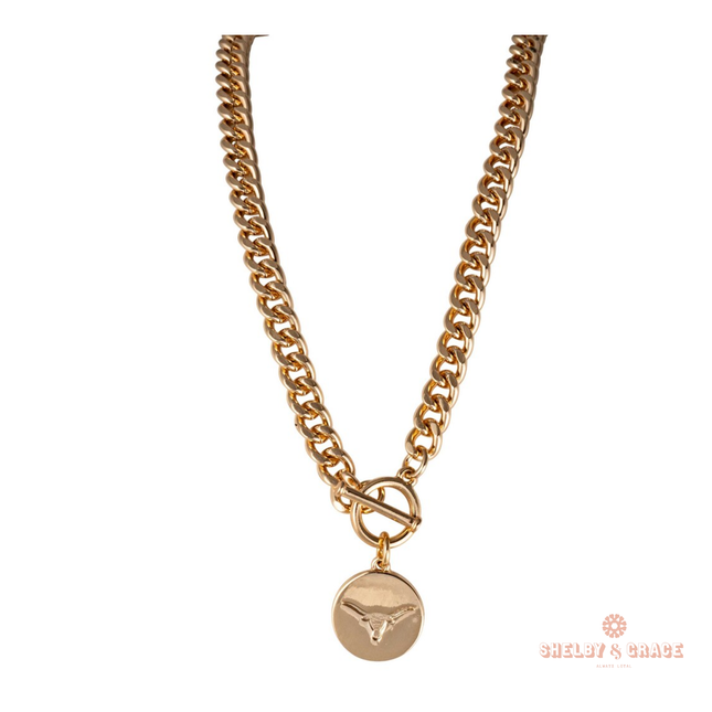 Texas Long Horns Ramsey Necklace