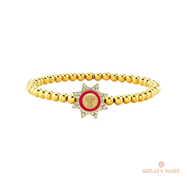 Texas Tech Begonia Bracelet