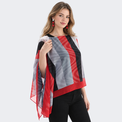 Texas Tech Red Raiders Peyton Illusion Scarf Poncho