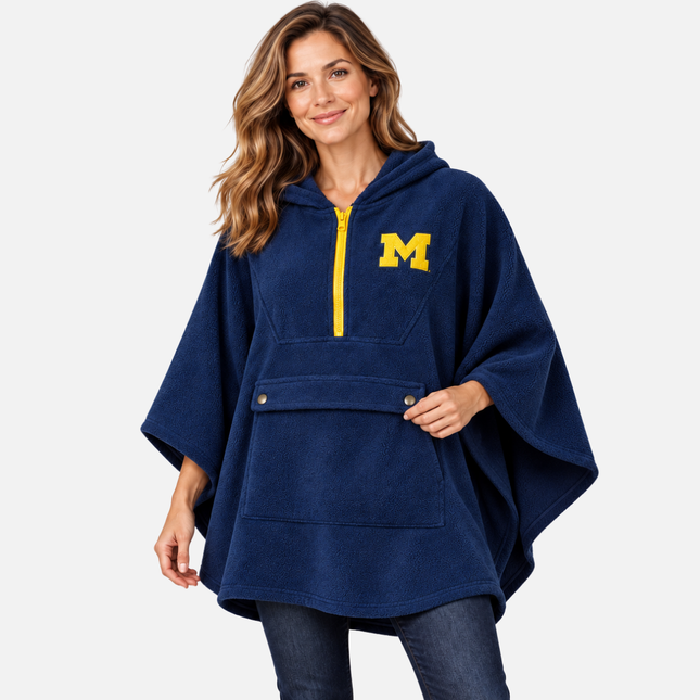 Michigan Wolverines Hooded Fleece Poncho