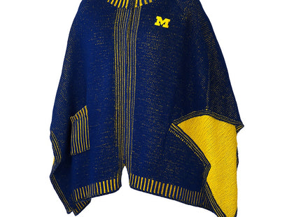 Michigan Wolverines Sweater Zip Poncho