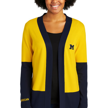 Michigan Wolverines Color Block Cardigan