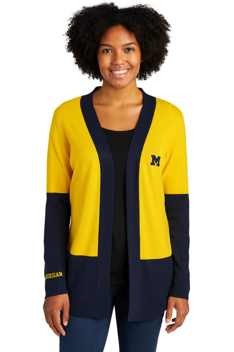 Michigan Wolverines Color Block Cardigan