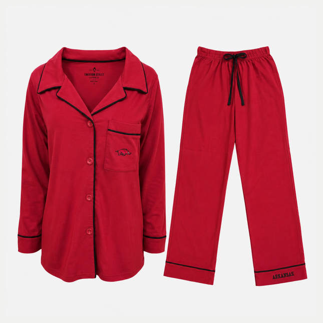 Arkansas Razorbacks Pima Cotton Pajama Set