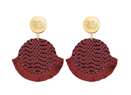 South Carolina Gamecocks Hand Beaded Remi Earrings