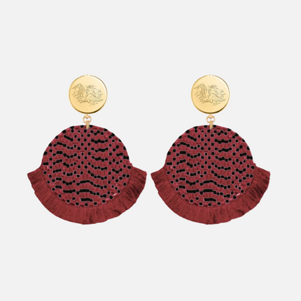 South Carolina Gamecocks Hand Beaded Remi Earrings