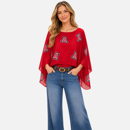 Arizona Wildcats Peyton Logo Scarf Poncho