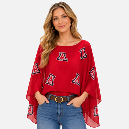 Arizona Wildcats Peyton Logo Scarf Poncho