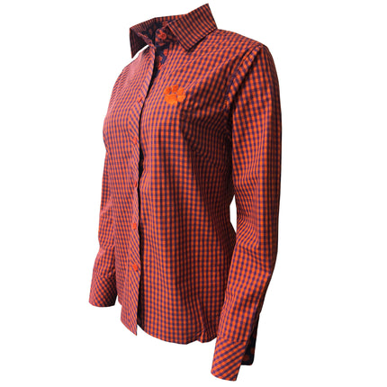Clemson Tigers Gingham Button Down