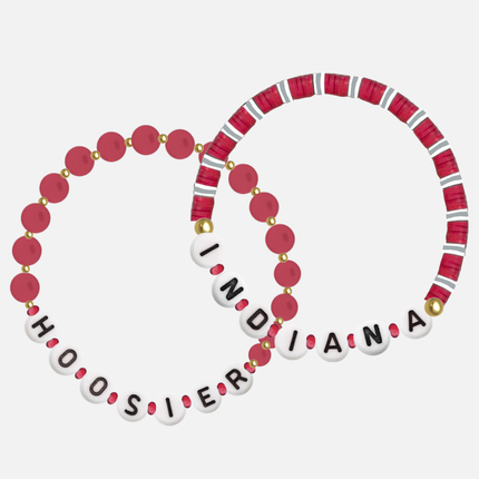 Indiana Hoosiers Beaded Bracelet Set