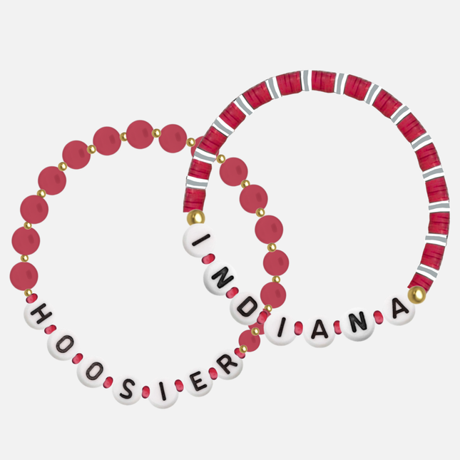 Indiana Hoosiers Beaded Bracelet Set