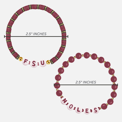 Florida State Seminoles Beaded Bracelet Set