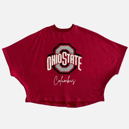 Ohio State Buckeyes Ash Lightweight Fleece Top
