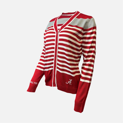 Alabama Crimson Tide Stripe Cardigan Sweater