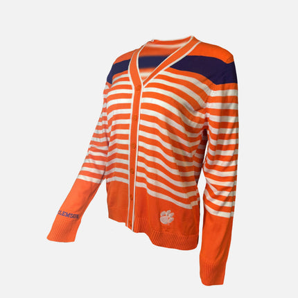 Clemson Tigers Stripe Cardigan Sweater