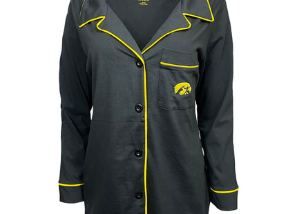 Iowa Hawkeyes Button Down Nightshirt