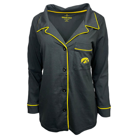 Iowa Hawkeyes Button Down Nightshirt