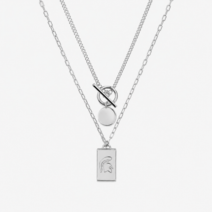 Michigan State Spartans Jillybean Layered Necklace