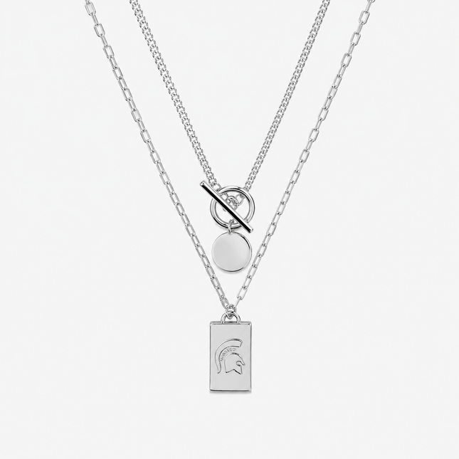 Michigan State Spartans Jillybean Layered Necklace