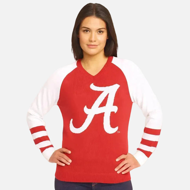 Alabama Crimson Tide V-Neck Logo Sweater