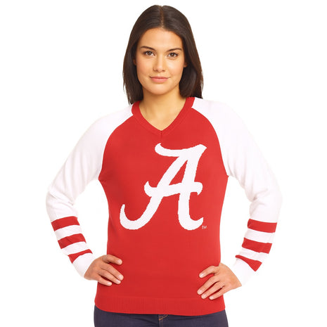Alabama Crimson Tide V-Neck Logo Sweater