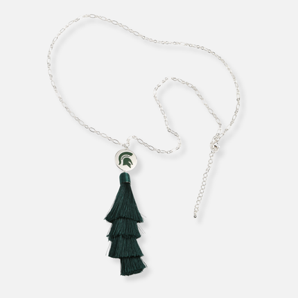 Michigan State Spartans Tara Tassel Necklace