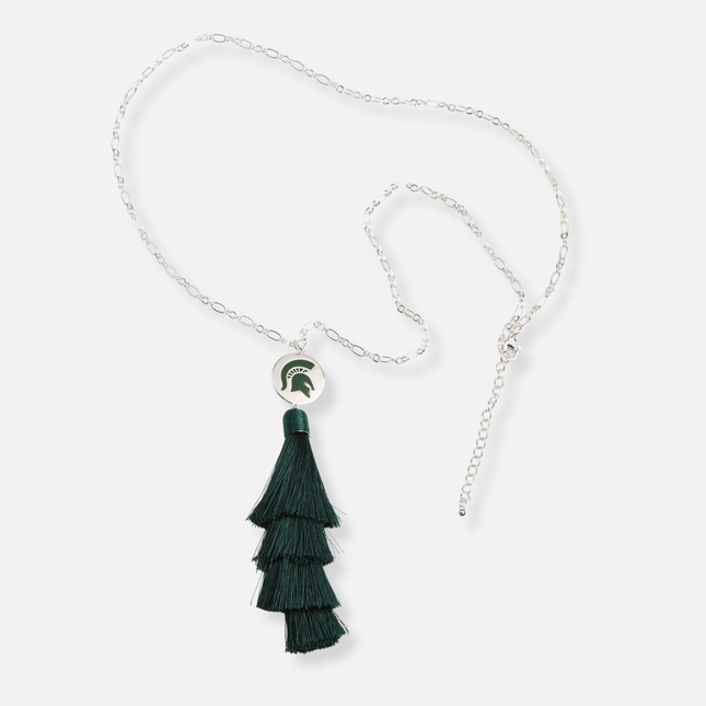 Michigan State Spartans Tara Tassel Necklace