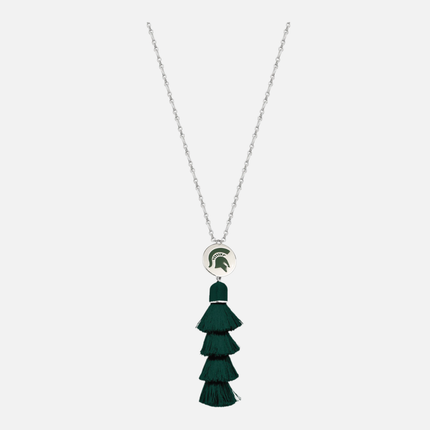 Michigan State Spartans Tara Tassel Necklace
