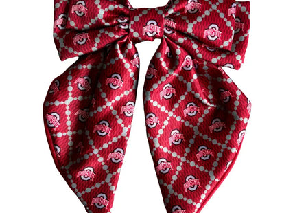 Ohio State Buckeyes Fields Cape Cod Hair Bow