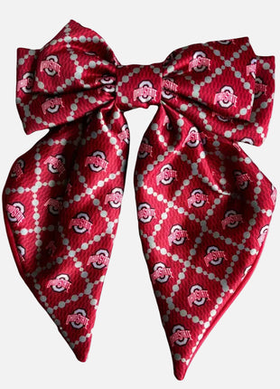 Ohio State Buckeyes Fields Cape Cod Hair Bow